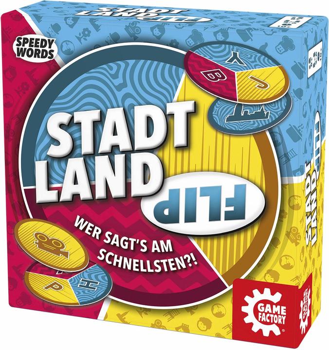 Game Factory Stadt Land Flip (mult) (Deutsch, Englisch, Französisch, Italienisch, 2 - 6 Spieler)