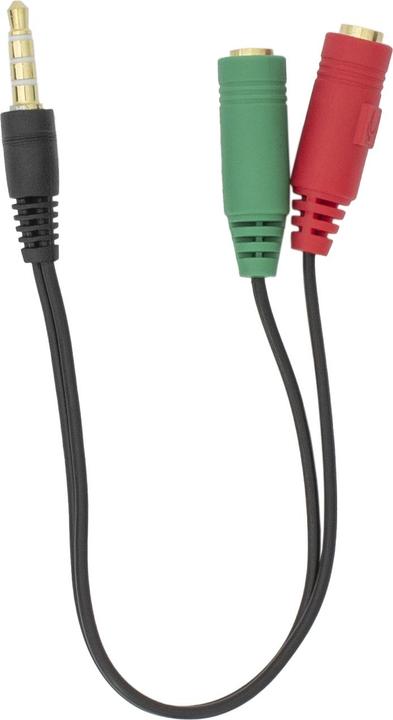 Actual product image Sbox 3.5mm x2 F. 3Pin - 3.5mm M. 4Pin 0.2M 35M-2X35F (0.20 m)