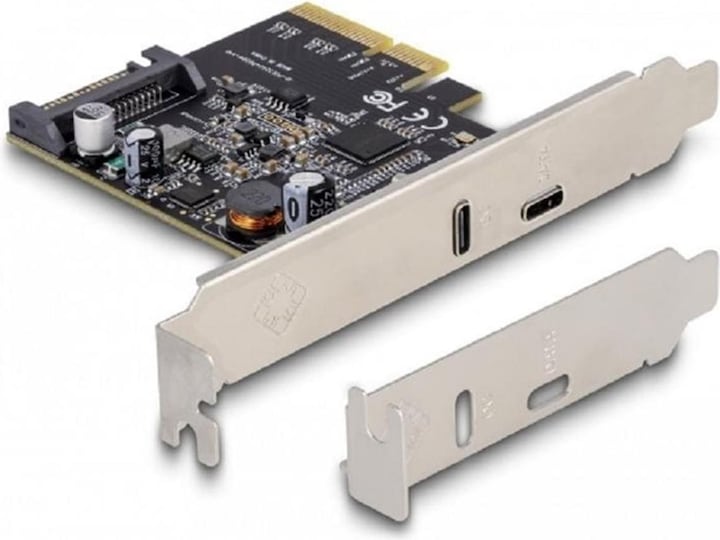 Delock PCI Express x4 Karte zu 1 x SuperSpeed USB 20 Gbps (USB 3.2 Gen 2x2) USB Type-C™ + 1 x USB Type-C™ P