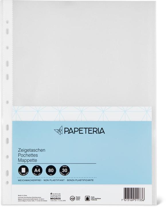 Image du produit Papeteria Pochettes A4 80my (A4, 30 x)