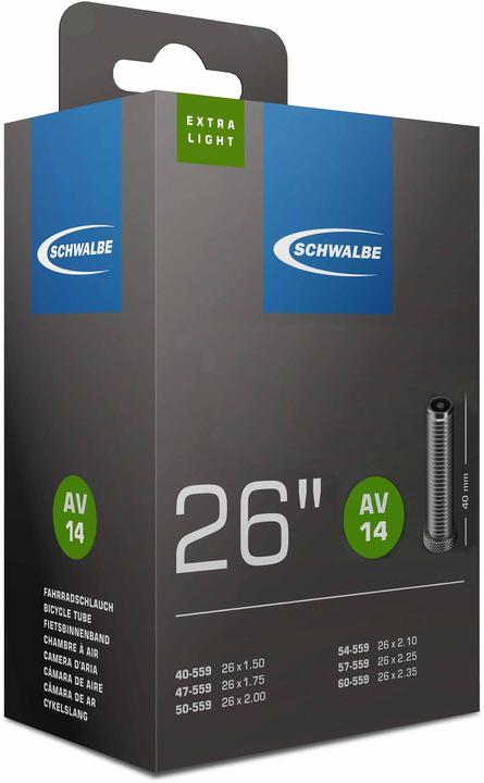 Actual product image Schwalbe Extra Light 26x1.50/2.35 Schrader 40mm (Schrader (AV), 26", 40 mm)