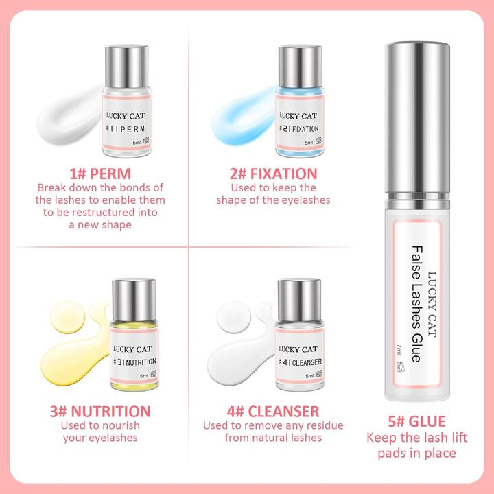 Actual product image Lucky Cat Eyelash lifting set (Artificial eyelashes)