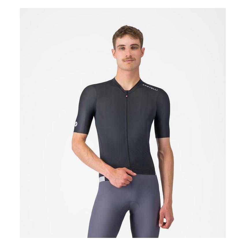 Castelli, Mannen, Wielertruien, Espresso 2 Jersey (M), Zwart, Grijs, M