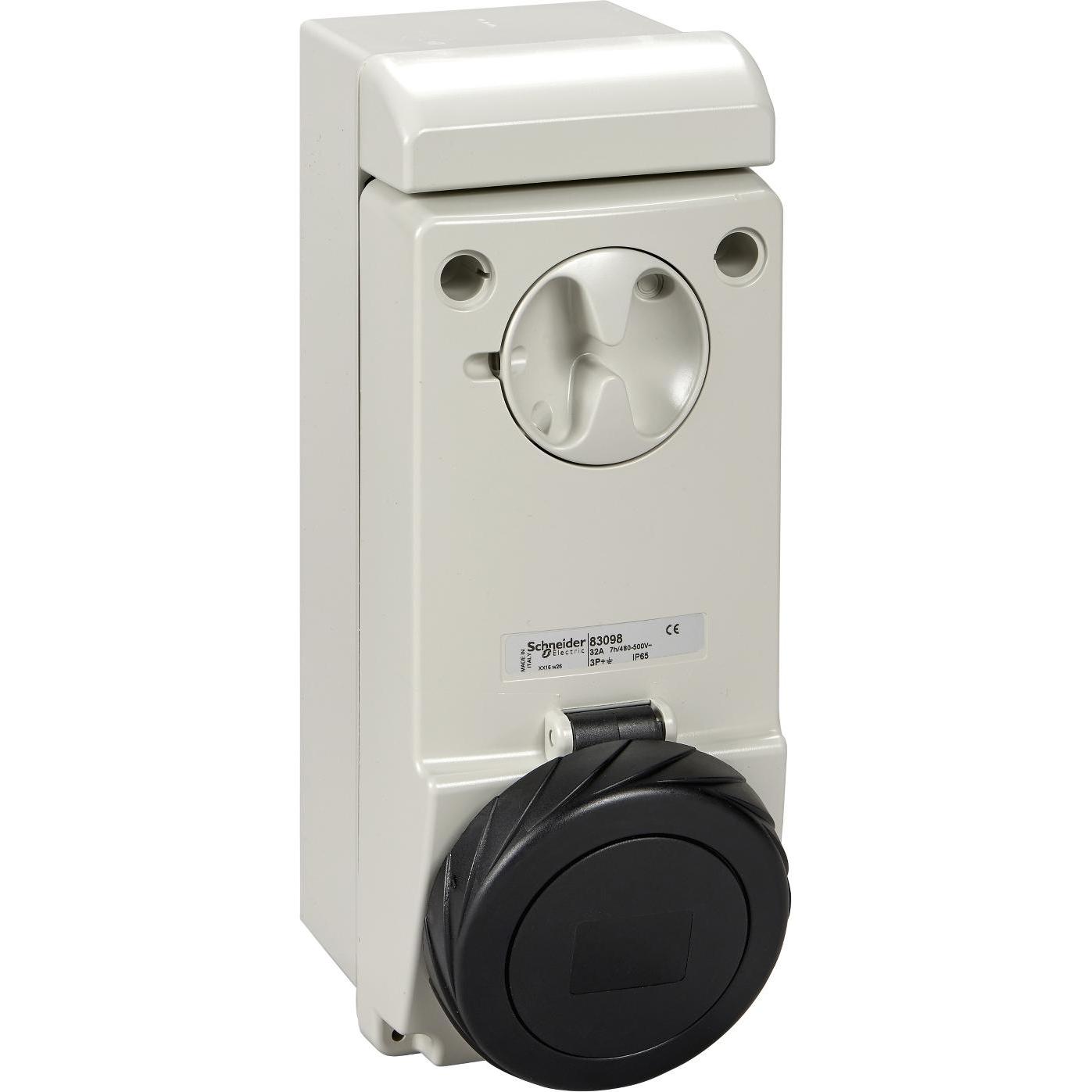 Schneider Electric, Steckdose, SE 83098 Wandsteckdose Verrieg. Ip65 32A 500V 4P