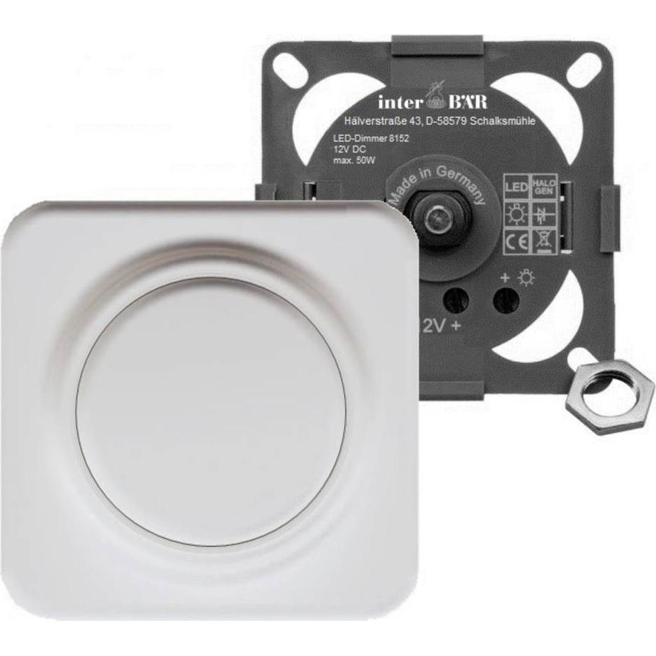 interBär, Lichtschalter + Storenschalter, 8152-008.01 Möbeleinbau-Dimmer Weiss