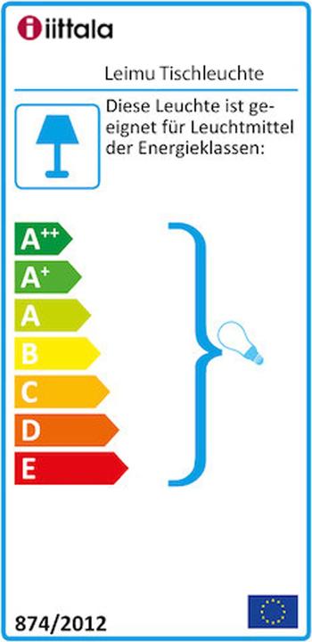 Energie-Label Iittala Leimu XS Tischleuchte