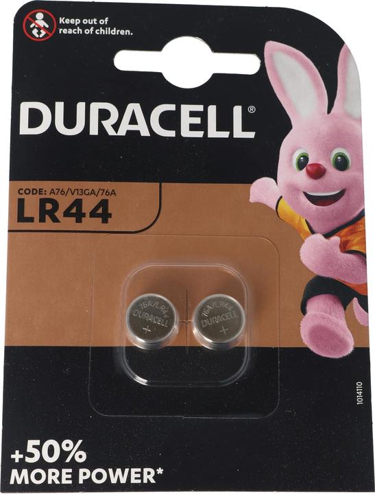 Produktbild Duracell - 1.5 V ALKALI-MANGAN-KNOPFZELLE - LR44 - 2 St. (2 Stk., LR44, 105 mAh)