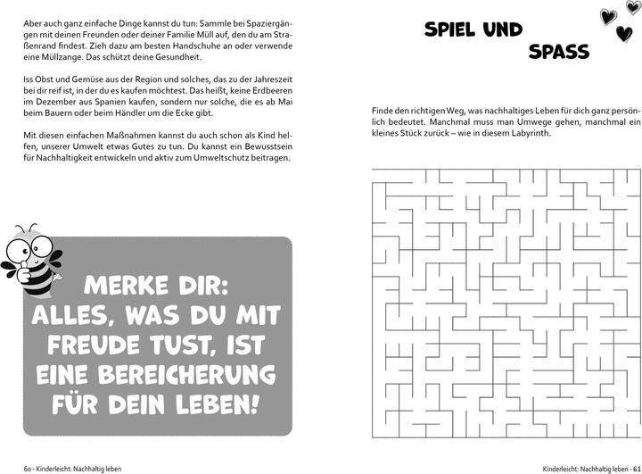 Nährwerte und Zutaten Kinderleicht: Nachhaltig leben - Umwelt- und Naturschutz lernen (Deutsch, Nanja Holland, 2024)