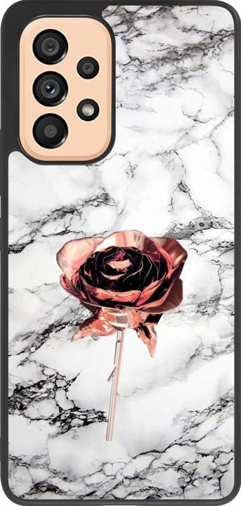 Image du produit PhoneLook Coque Silicone rigide noir Marble Rose Gold (Samsung Galaxy A53 5G)