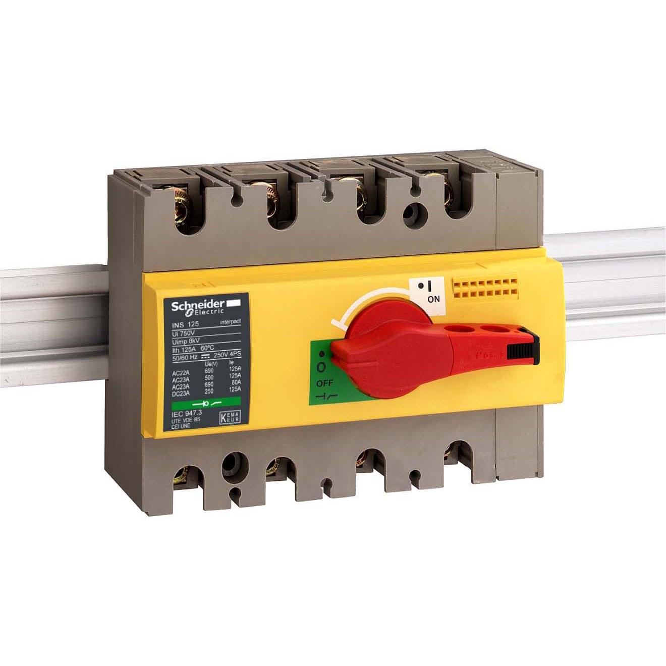 Schneider Electric, Systemstromversorgung, Lasttrennsch. INS100,4P, 100A/690V 28925