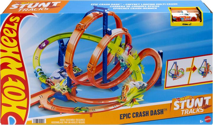 Actual product image Hot Wheels Epic Crash Dash SIOC Track Set