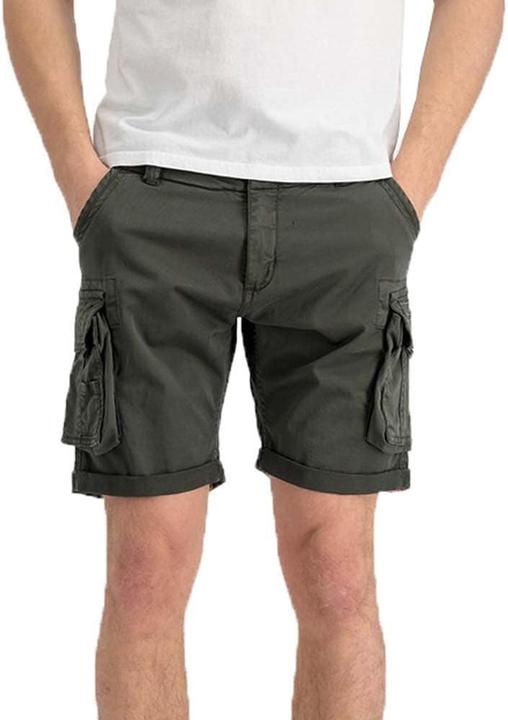 Alpha Industries Alpha Crew Shorts voor heren, 136 grijs-zwart, 28 (28)