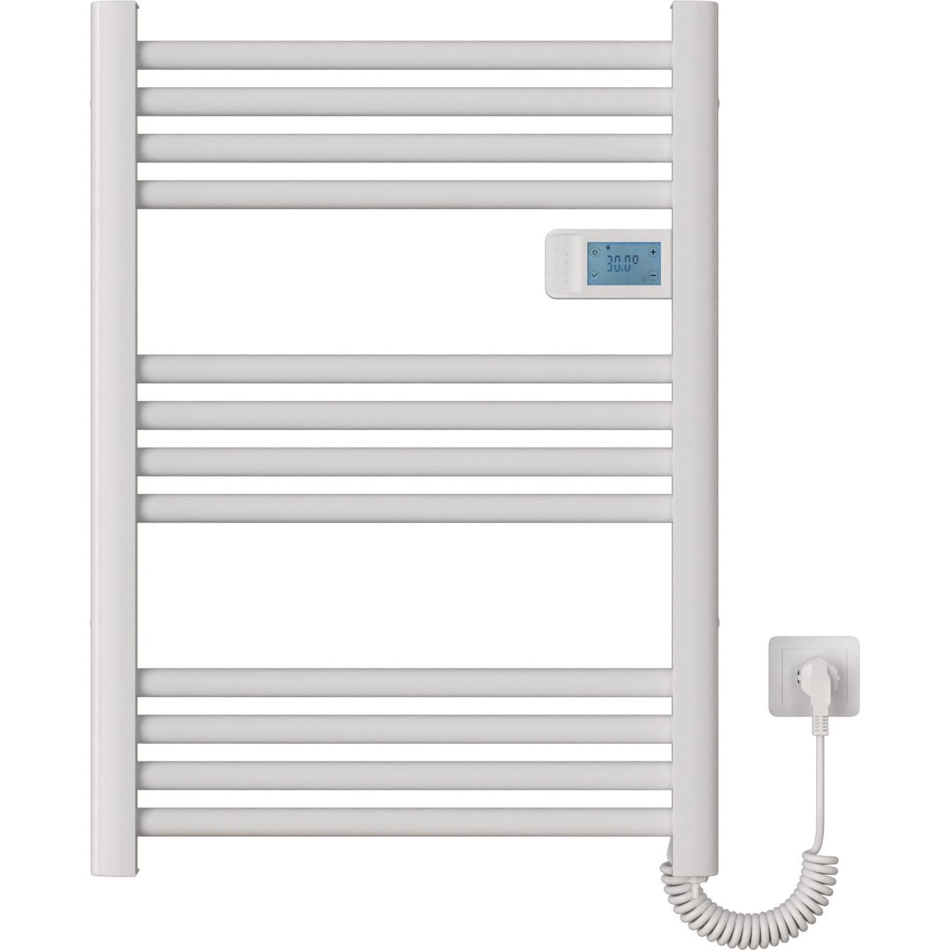 Thumbnail - Emke Elektrischer Handtuchheizkörper 750x540x43 mm, Smart Thermostat, LED-Display, 180 Watt, Weiss, Heizkörper, Weiss