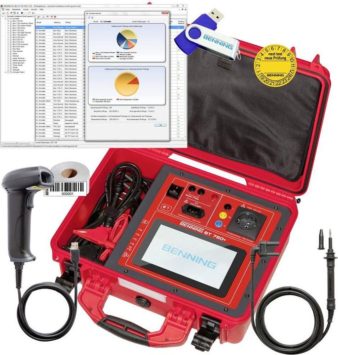 Actual product image Benning ST 760+ Set appliance tester set (CAT II 300V)