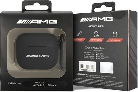 Produktbild Mercedes AMG AMA3RBK AirPods 3 cover czarny/black Silicone Big Logo (Ladecase Hülle)