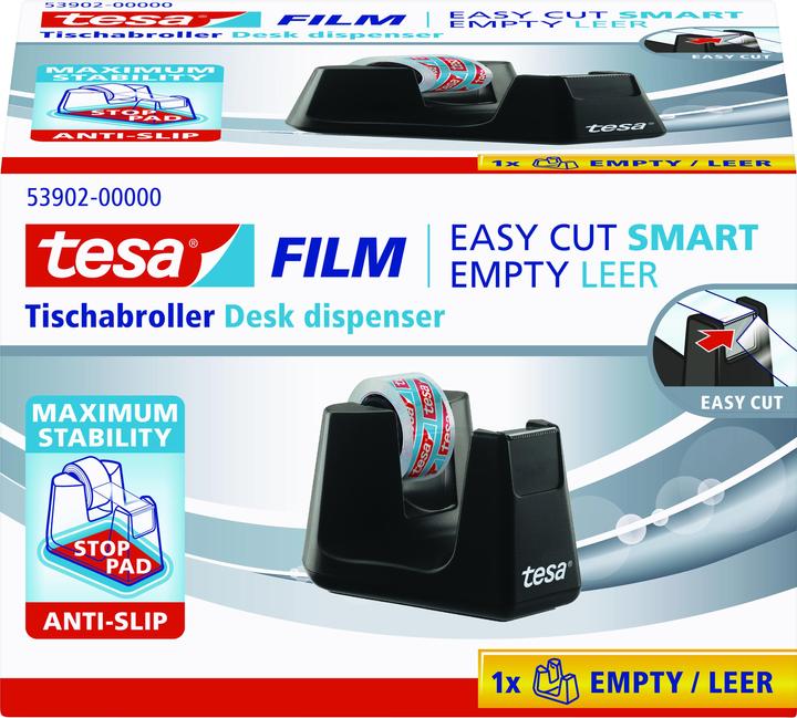 Image du produit tesa Dérouleur de ruban adhésif EASY CUT SMART pour tables, avec technologie antidérapante