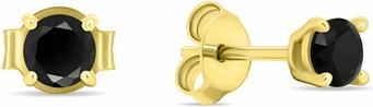Immagine prodotto Brilio Argento - Orecchini in argento con zirconi neri EA580WBC - Diametro: 0.6 cm