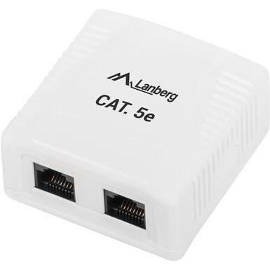 Lanberg OU5-0002-W Steckdose RJ-45 Weiss, Netzwerk Zubehör
