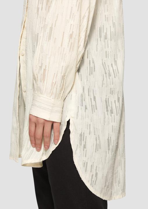 Produktbild s.Oliver Bluse Leicht transparente Longbluse mit Glanzeffekten (40)