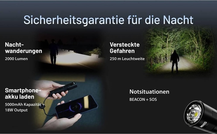 Produktbild Nitecore MH15 (11.70 cm, 2000 lm)