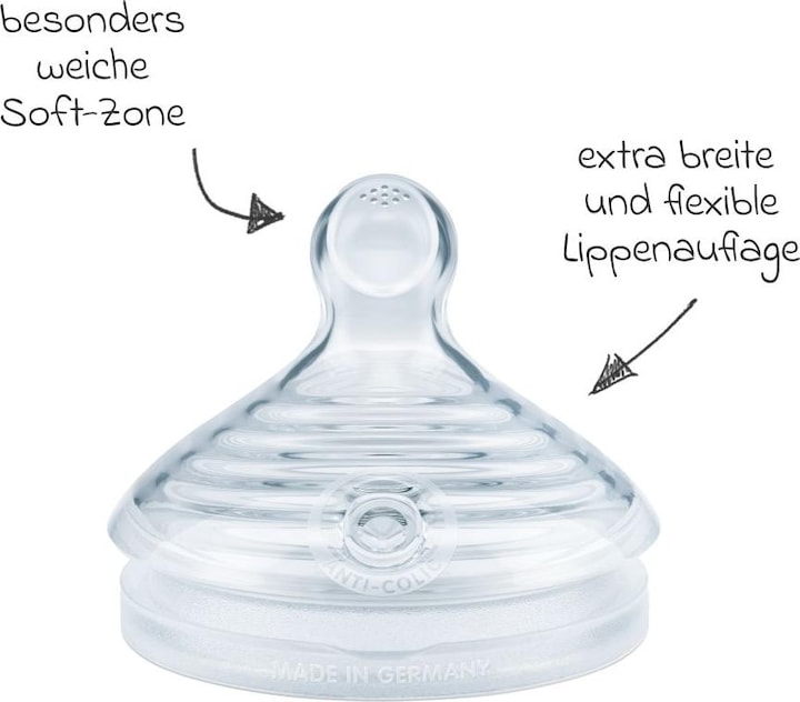 Actual product image NUK for Nature teat, breast-like teat made from sustainable silicone, size L, BPA free