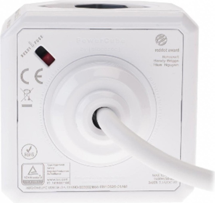 Produktbild Allocacoc PowerCube (4 x, Typ 13, USB-A, 1.50 m)