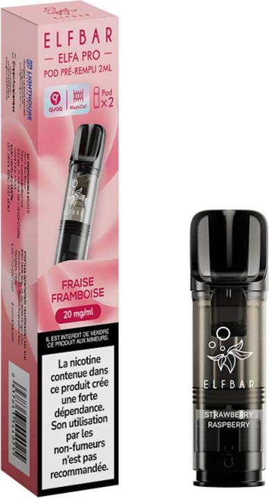 Produktbild Elfbar Elf Bar ELFA Pro Prefilled Pod (2 x 2ml) Strawberry Raspberry FR (Erdbeere, Himbeere)