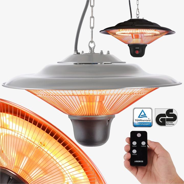 Produktbild Arebos Infrarot Deckenheizstrahler mit Fernbedienung (1500 W)