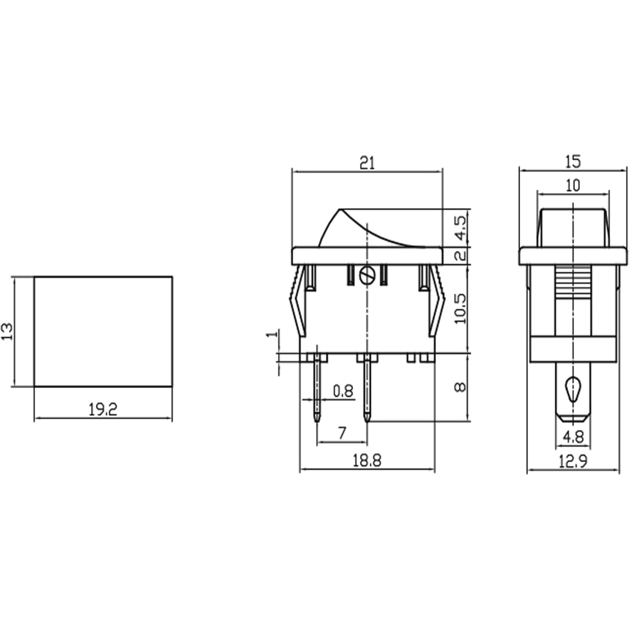Eneroid Wippenschalter MRS-101A, Taster + Schalter