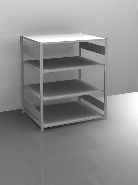 Actual product image kaiserkraft Sideboard plug-in shelf, galvanized