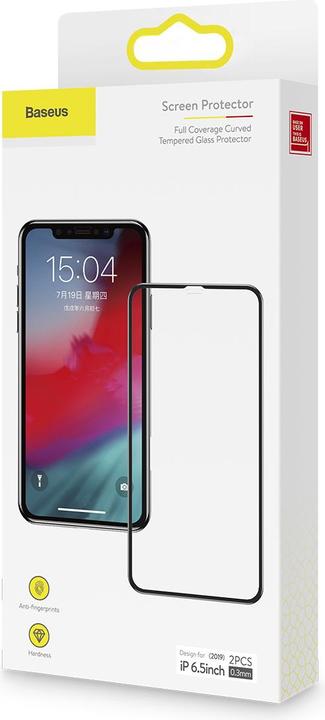 Actual product image Baseus 0.3mm Full-screen and Full-glass Tempered Glass Film(2pcspack+Pasting Artifact) for iP XS Max/11... (2 Piece, Apple iPhone XS Max, Apple iPhone 11 Pro Max)