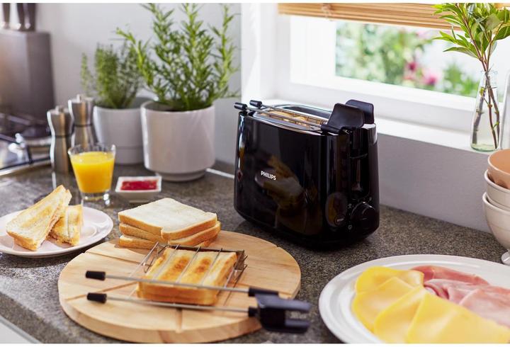 Productafbeelding Philips Daily Collection HD2583/90 broodrooster 2 sneetjes Zwart