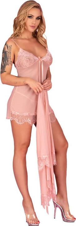 Produktbild LivCo Corsetti Fashion - HYEONA 1710 BABYDOLL + THONG ROSE L (S, M, L, XL)