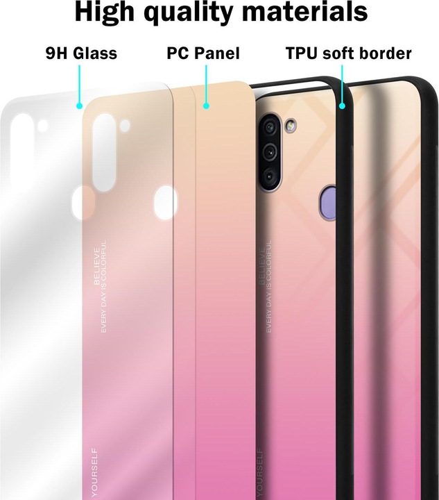 Produktbild Cadorabo TPU 2 Farben Glas Cover (Samsung Galaxy M11, Samsung Galaxy A11)