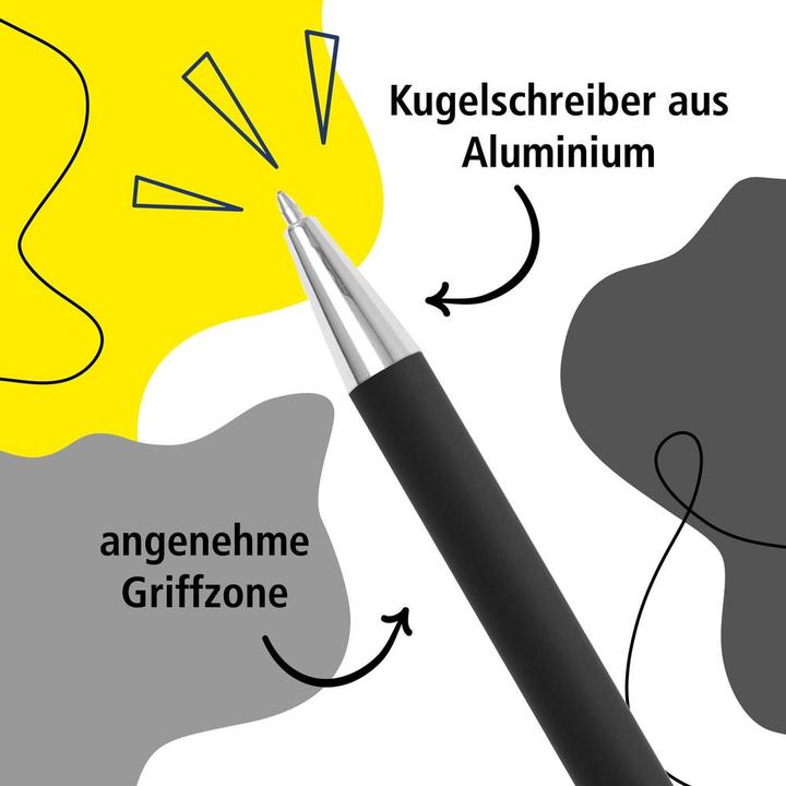 Image du produit Online SOFT METAL - Stylo à bille rétractable (Noir, 1x)