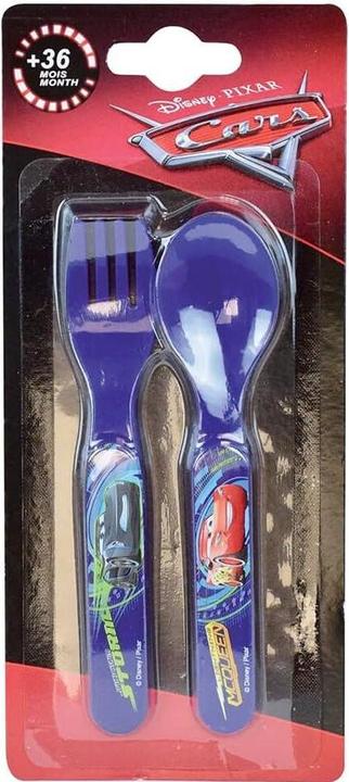 Image du produit set vaisselle verre assiette creuse, verre paille, 2 lots de couverts enfant disney cars