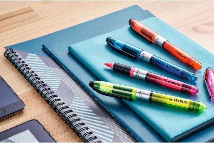 Produktbild STABILO NAVIGATOR Textmarker (Gelb, Orange, Grün, Pink, 4 mm, 4 x)