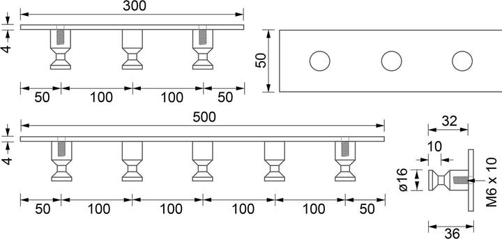 Actual product image Phos Coat hook rails