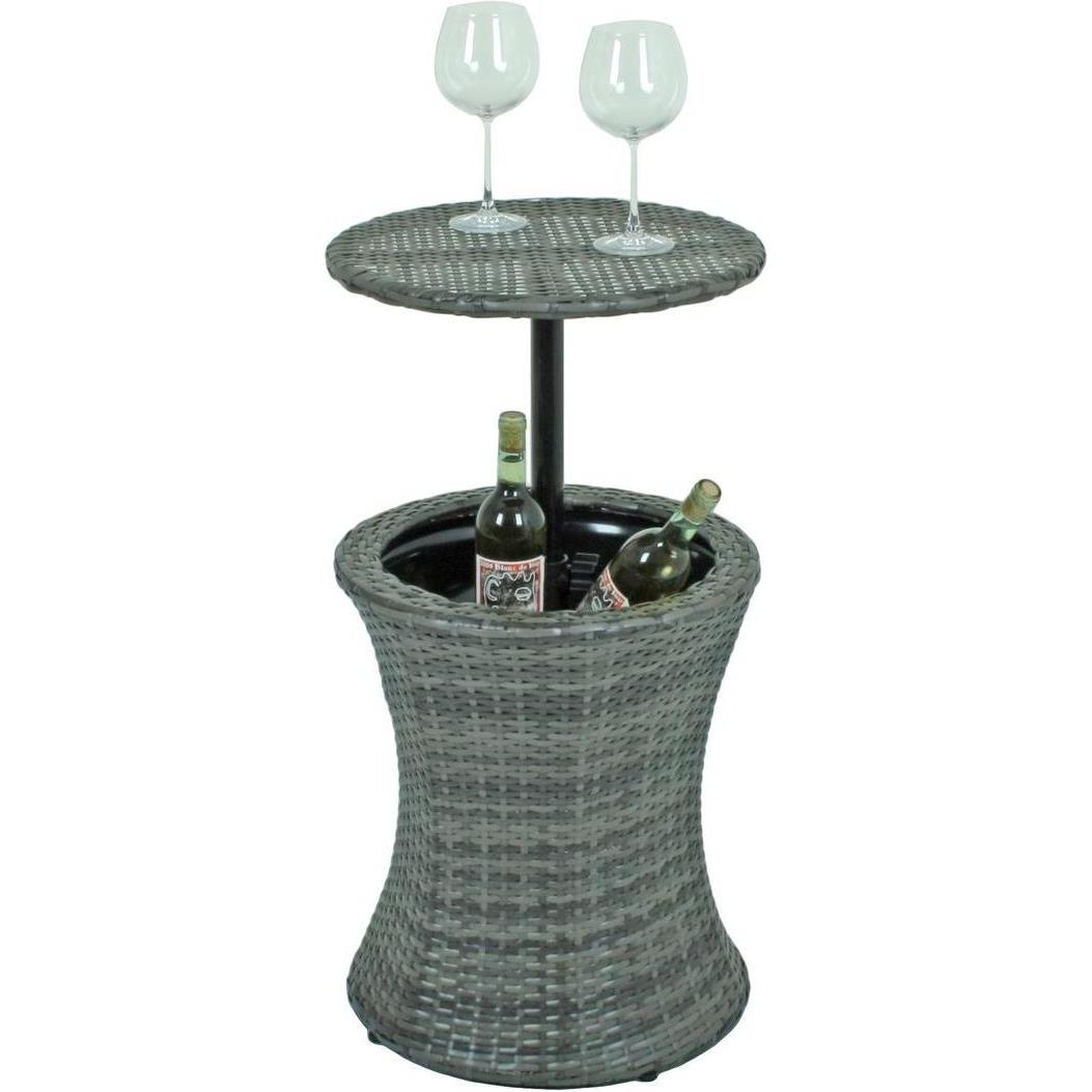 Garden Pleasure Garten Bartisch La Spezia mit Weinkühler, Flaschenkühler, Grau
