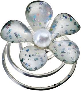 Actual product image Solida Hair spiral flower/glitter ivory