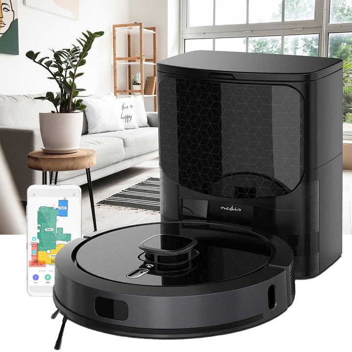 Produktbild Nedis SmartLife Roboter-Staubsauger Laser-Navigation | Wi-Fi | Kapazität Auffangbehälter: 0.6 l | Au (Saugwischroboter)
