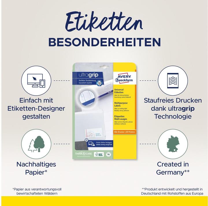 Produktbild Avery Universal-Etiketten