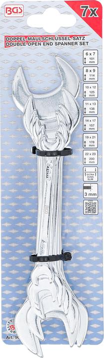 Produktbild BGS Doppel-Maulschlüssel-Satz (19 mm, 6 mm, 12 mm, 14 mm, 22 mm, 23 mm, 10 mm, 21 mm, 7 mm, 17 mm, 11 mm, 8 mm, 9 mm, 13 mm)