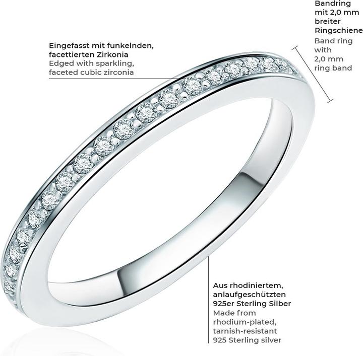 Produktbild Rafaela Donata Damen Sterling Silber Zirkonia silber - 3966 (50, 925 Silber)