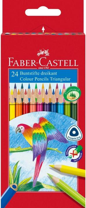 Image du produit Faber-Castell Crayons de couleur triangulaires (Multicolore, 24 x)