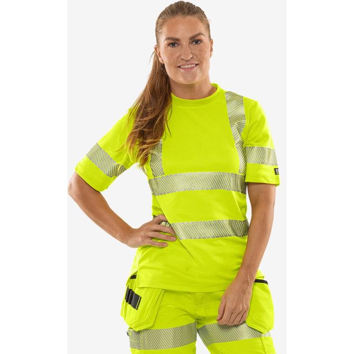 Actual product image Fristads High visibility T-shirt ladies 7458 THV, yellow, size XXL