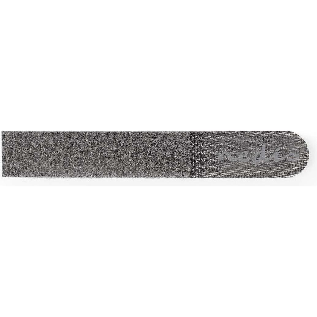 Nedis, Kabelbinder, Klettkabelbinder 150.0 mm 20.0 mm Grau 10 Stück Plastikbeutel 150.0 mm 0.15 m (Klettkabelbinder, 150...