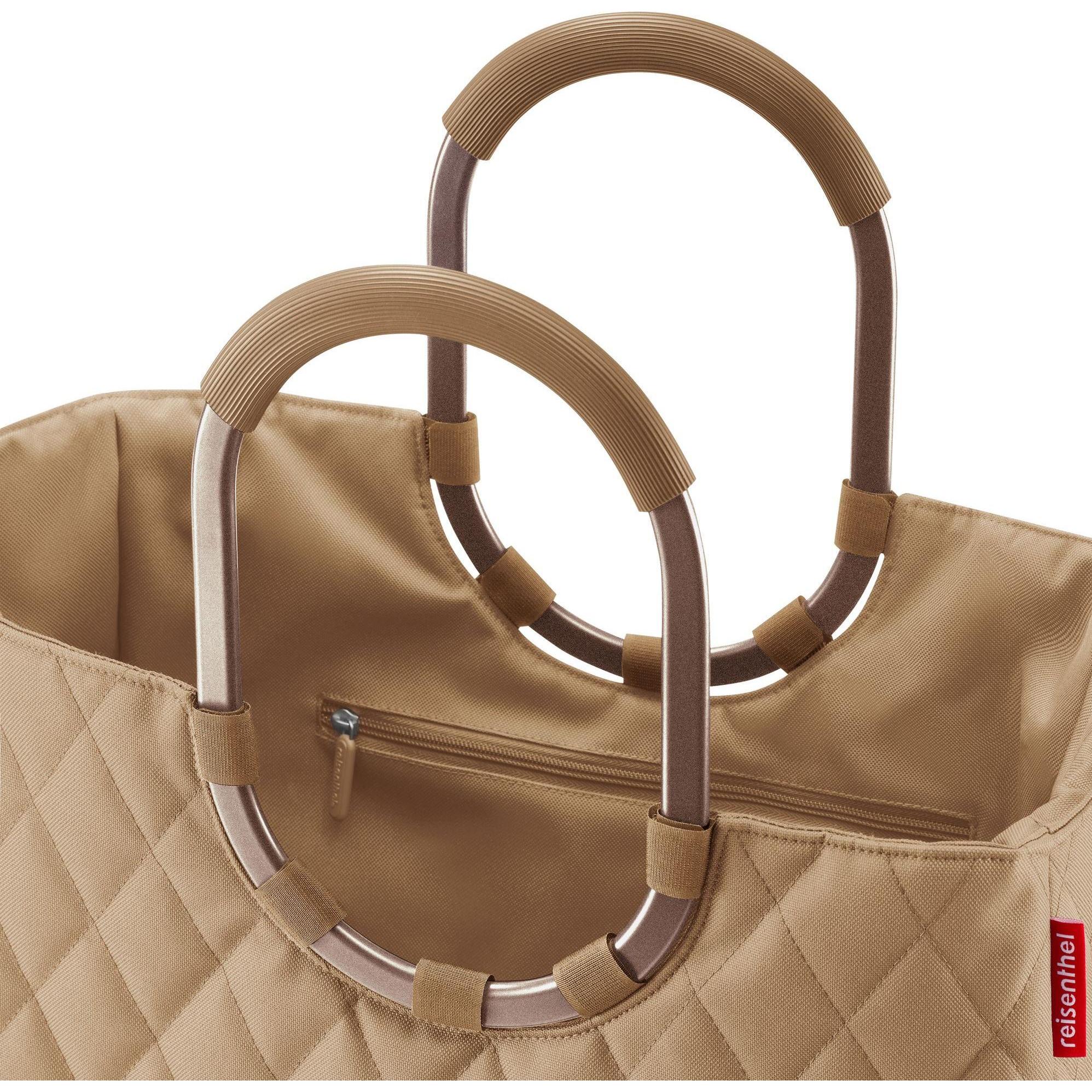 Thumbnail - reisenthel, Einkaufshilfe, loopshopper L frame rhombus ginger, Beige
