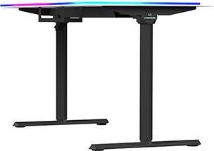 Actual product image Ultradesk Gaming-Tisch QUEST, 140x70cm, 72-120cm, schwarz-weiss