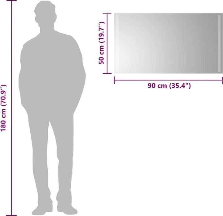 Produktbild vidaXL Spiegel (90 x 50 cm)
